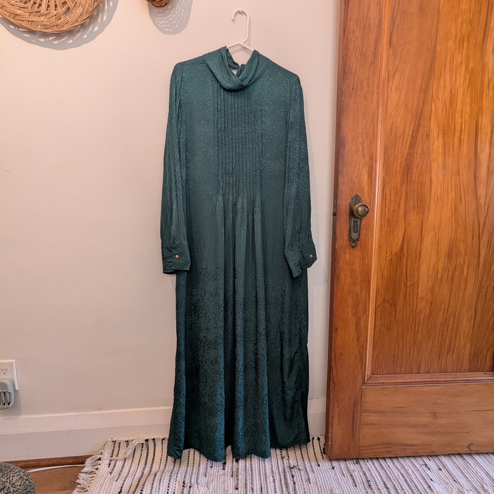 Topshop Teal Long Sleeve Dress